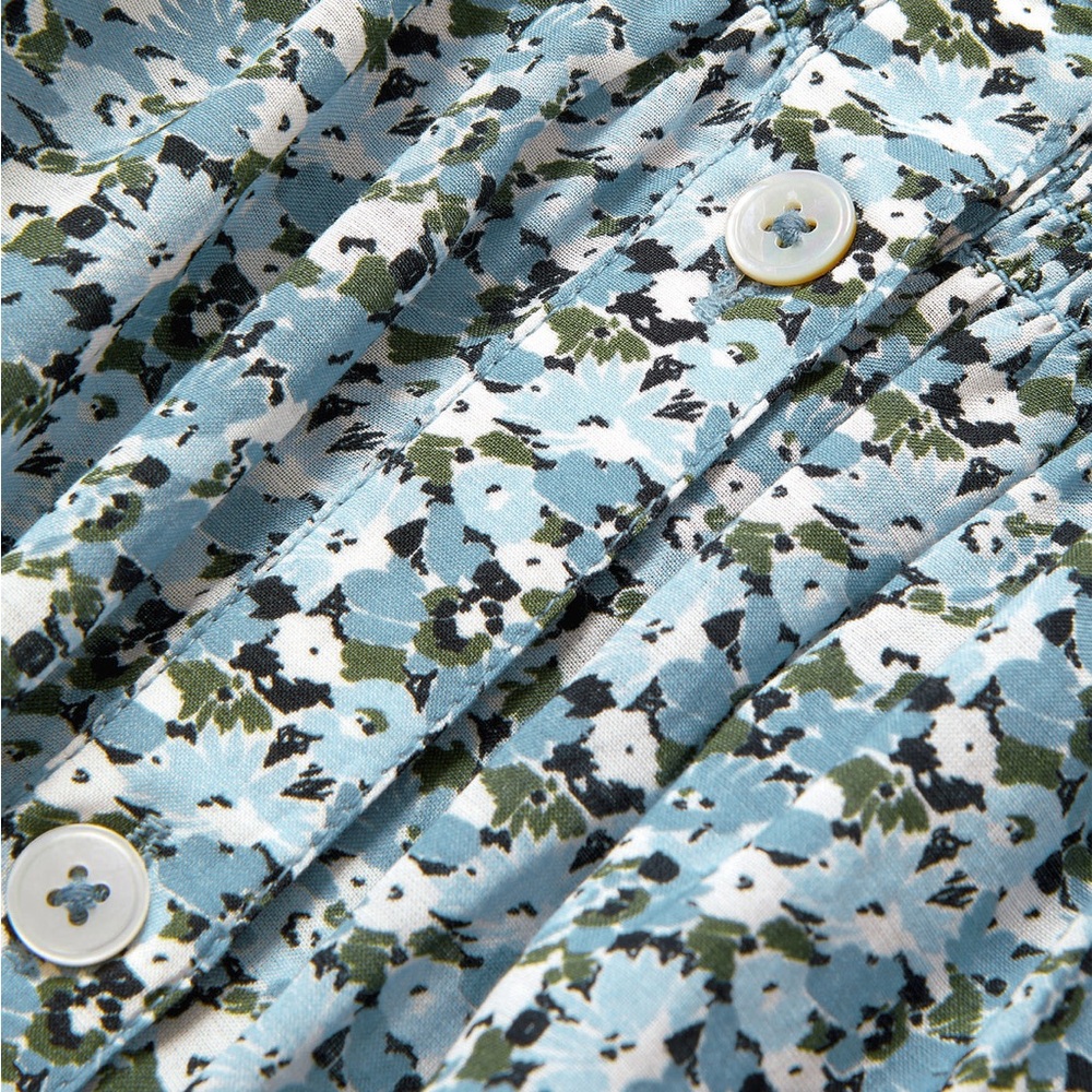 NWT VERONICA BEARD Floral Cotton Puff Long Sleeve Button Up Cottagecore Top 10 - Picture 12 of 12
